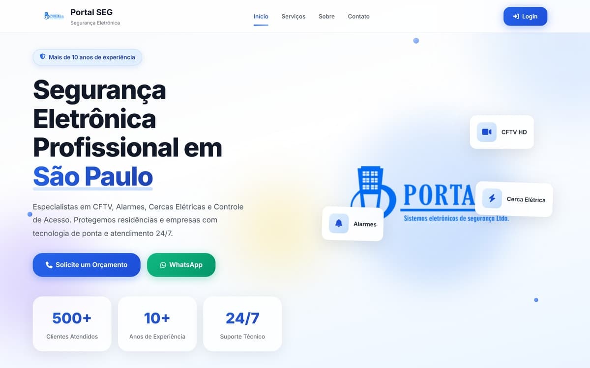 Preview do projeto Portal SEG